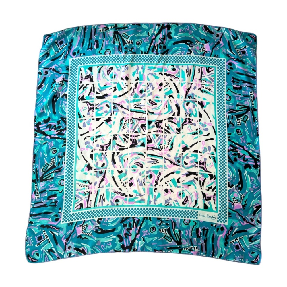 Pierre Cardin Paris Colorful Abstract Print Scarf